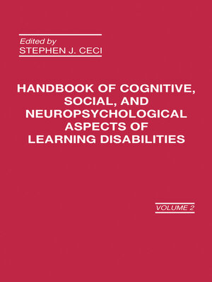 cover image of Handbook of Cognitive, Social, and Neuropsychological Aspects of Learning Disabilities
